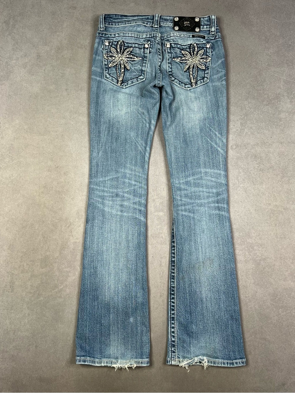 Miss Me Light Blue Embellished Flare Jeans